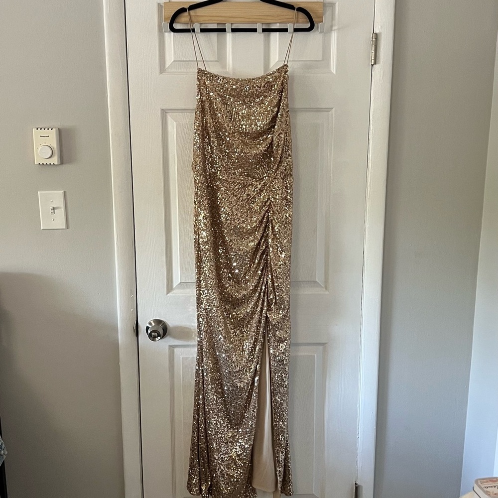 Gold Sequin Maxi dress